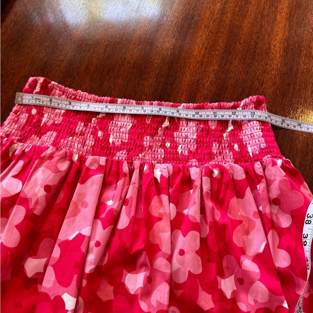 Buddy Love size M ladies Floral Red and Pink Puff Sleeve 2 piece mini skirt&top - Picture 5 of 10